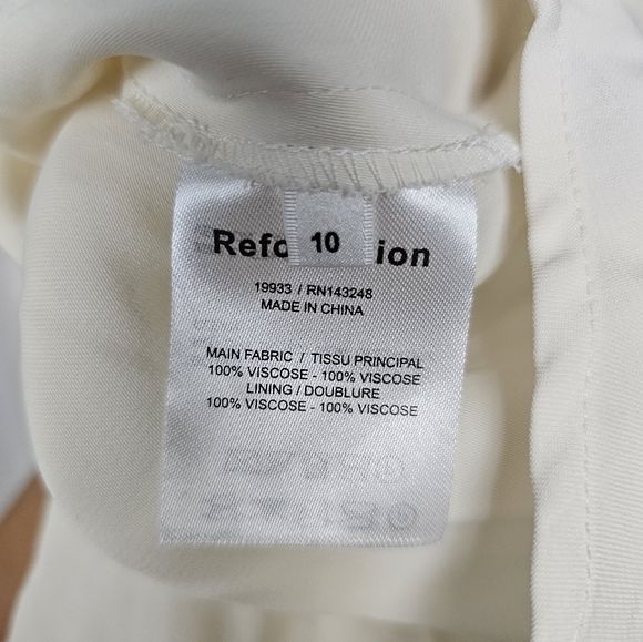 Reformation Harvest Dress White Midi Size 10 - Picture 7 of 10